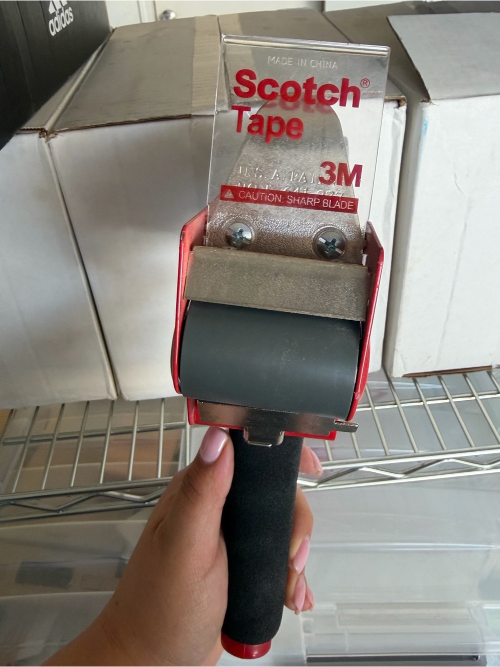 Scotch 3M Red and Black Packing Tape Dispenser